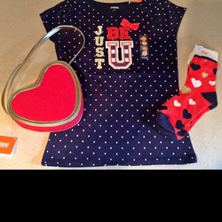 Gymboree new items:shirt size 8, socks M, purse
