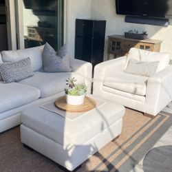 Mason Fabric Sofa Couch, Chair And Ottoman