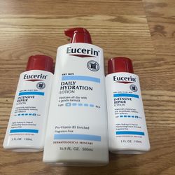 3 Eucerin Lotions