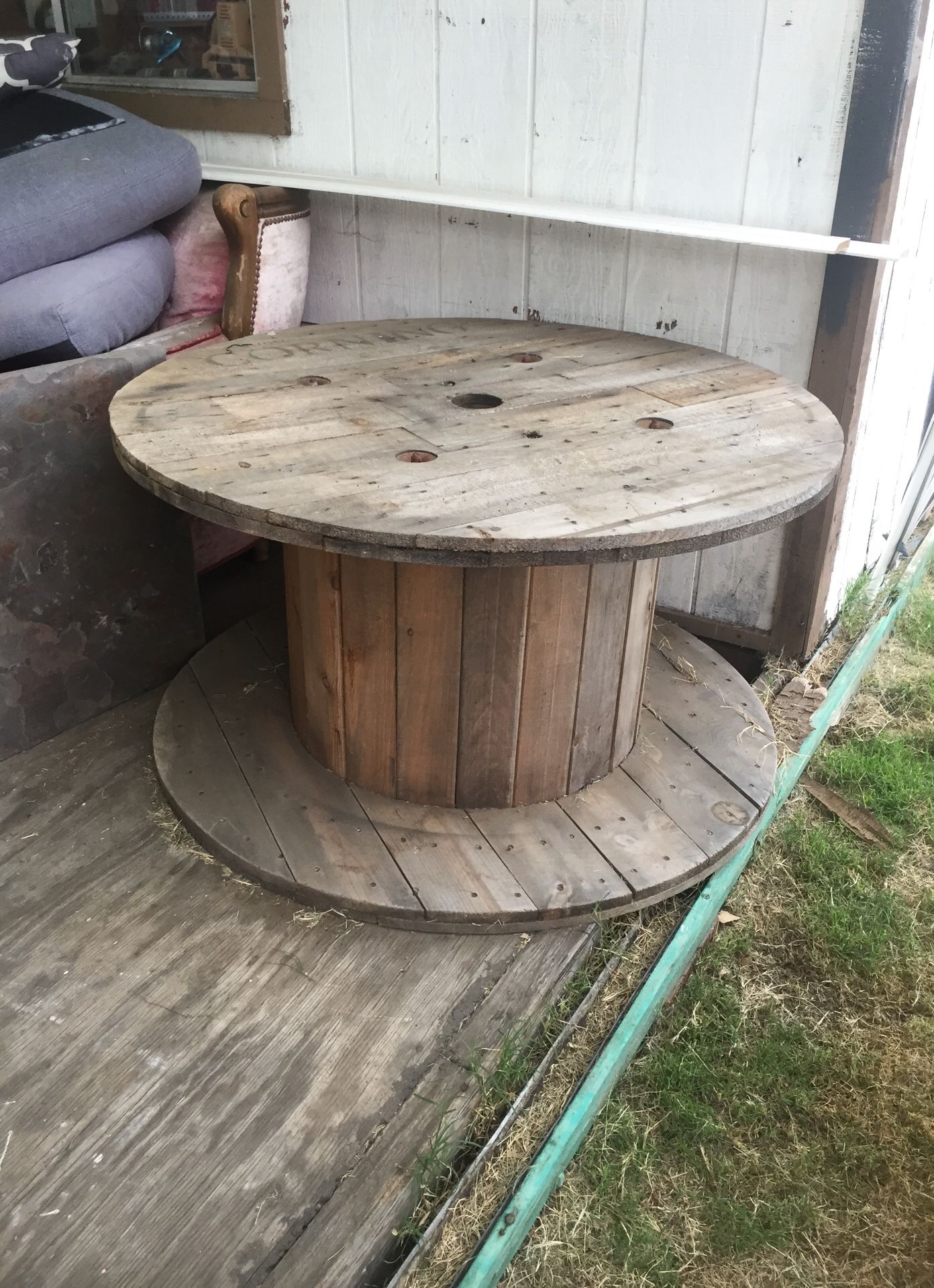 Large Wooden Cable Spool