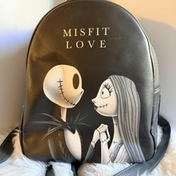 Loungefly The Nightmare Before Christmas Jack & Sally Misfit Love Mini Backpack