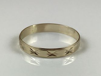 14K Solid Gold Wedding Band Ring