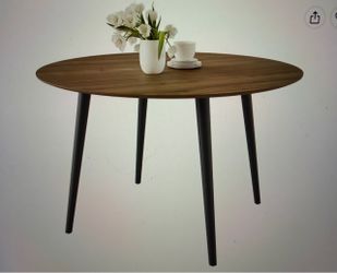 Brand New 43" Round walnut dining table