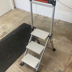 Little Giant Three Step Ladder With Tool Tray On Top