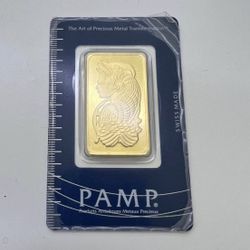 24kt PAMP Gold Bar 1oz