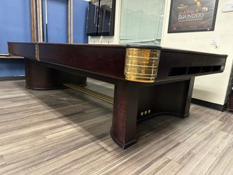 Donald Deskey Designed Brunswick Paramount 10FT Pool Table - Fully Restored - New Artemis Cushions - Delivery/Setup, Any Color Simonis Felt & Accessor