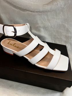 White Ankle Strap Sandals