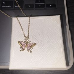 swarovski butterfly necklace 