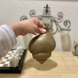 Vintage Brass Sea Shell Nautical Wall Hanging🐚🌊🏖️