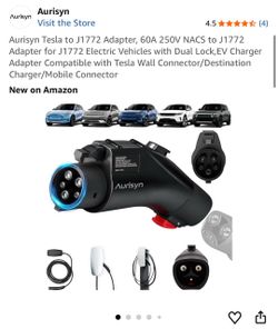 Aurisyn NACS to J1772 EV Charger Adapter 60A 250V