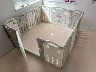 Baby Playpen with Gate and Adjustable Shape