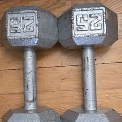 (2) 25 Pounds  Weights