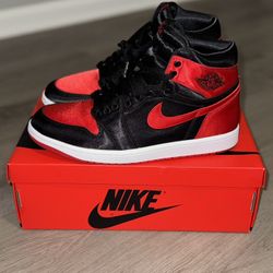 Satin Bred Jordan 1s Size 10.5 Men’s