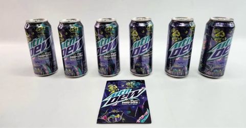 Limited edition, Mountain Dew deep dive six pack with authenticity card.