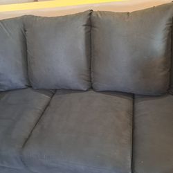 New Couch Black Suede 