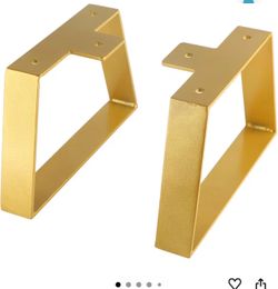 6 Inch Trapezoid Table Legs Gold