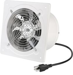New 8 inch Exhaust Fan 80W 500CFM Through-wall installation Ventilation Fans 110V Exhaust Smoke Fan with Power Cord for Kitchen,Bathroom,laundry room,
