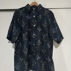 LV Button Up Shirt And Shorts Set 
