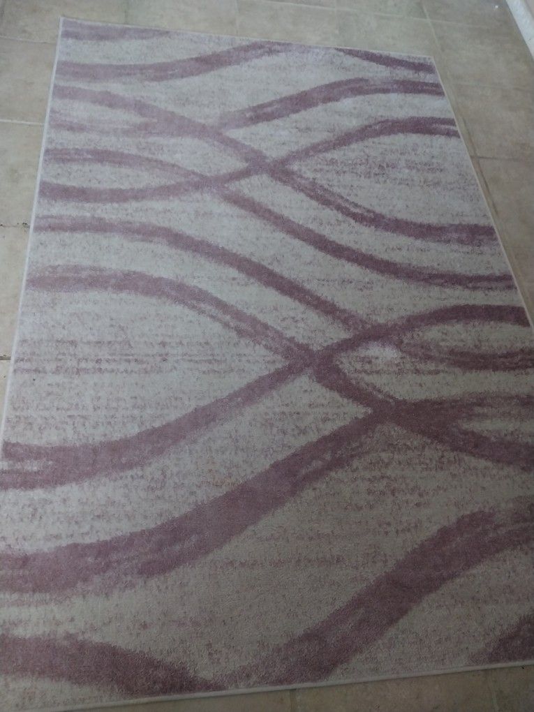 Purple Ribbon Area Rug