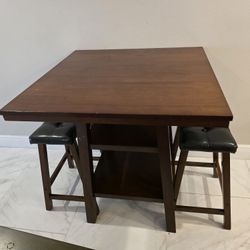 Bar Table With 2 Stools