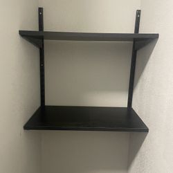 Adjustable Black Floating Shelves