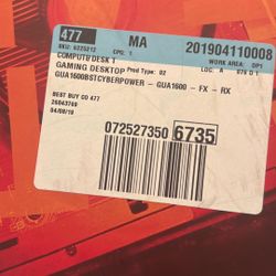 Cyber Power Gaming Desktop 