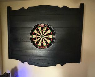 Dartboard with Wooden Backboard