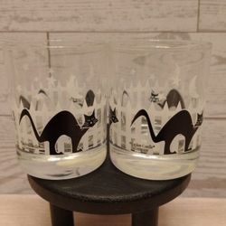 Vtg Yankee Candle Glass Halloween Votive Holders 🕸️