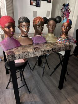 Afro puff sister, girl, accessory holder, practice lashes or make up