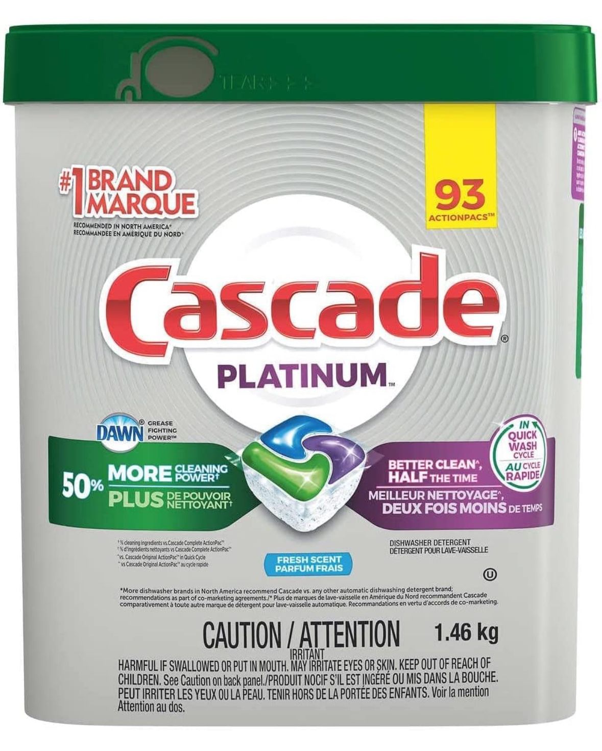 Cascade Platinum ActionPacs Dishwasher pods