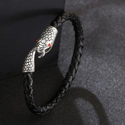 Vintage leather bracelets for men (Silver) several available