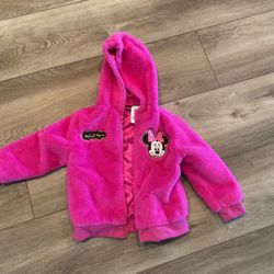 Fur And Silky Interior Minnie Mouse Jacket
