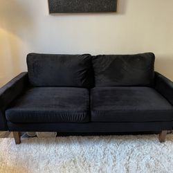 Black Velvet Couch 