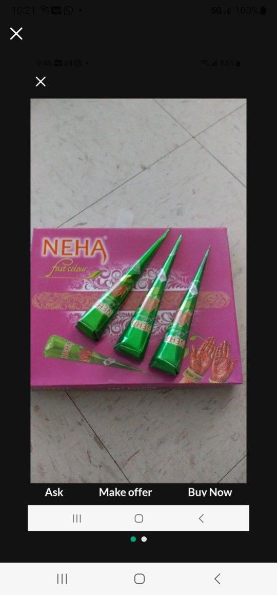 Neha fast color henna Cone 