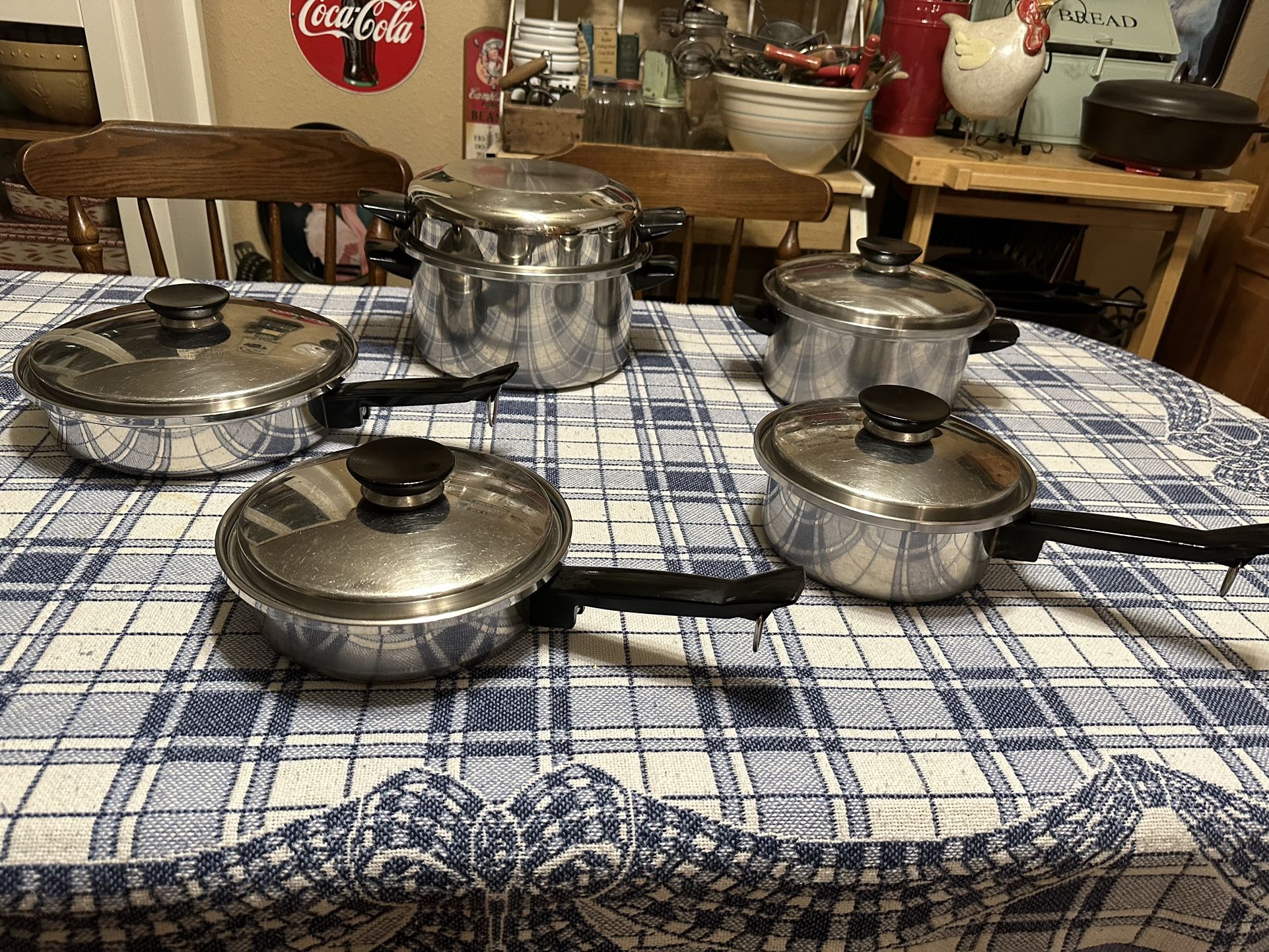 Seal O Matic 11 Piece 3 Ply Stainless Steel Cookware Set