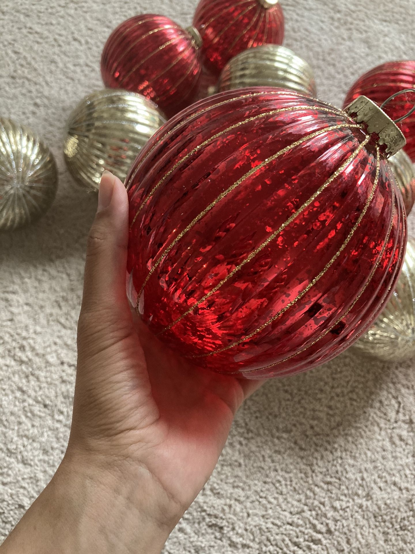 12 Extra Large Christmas Ornaments