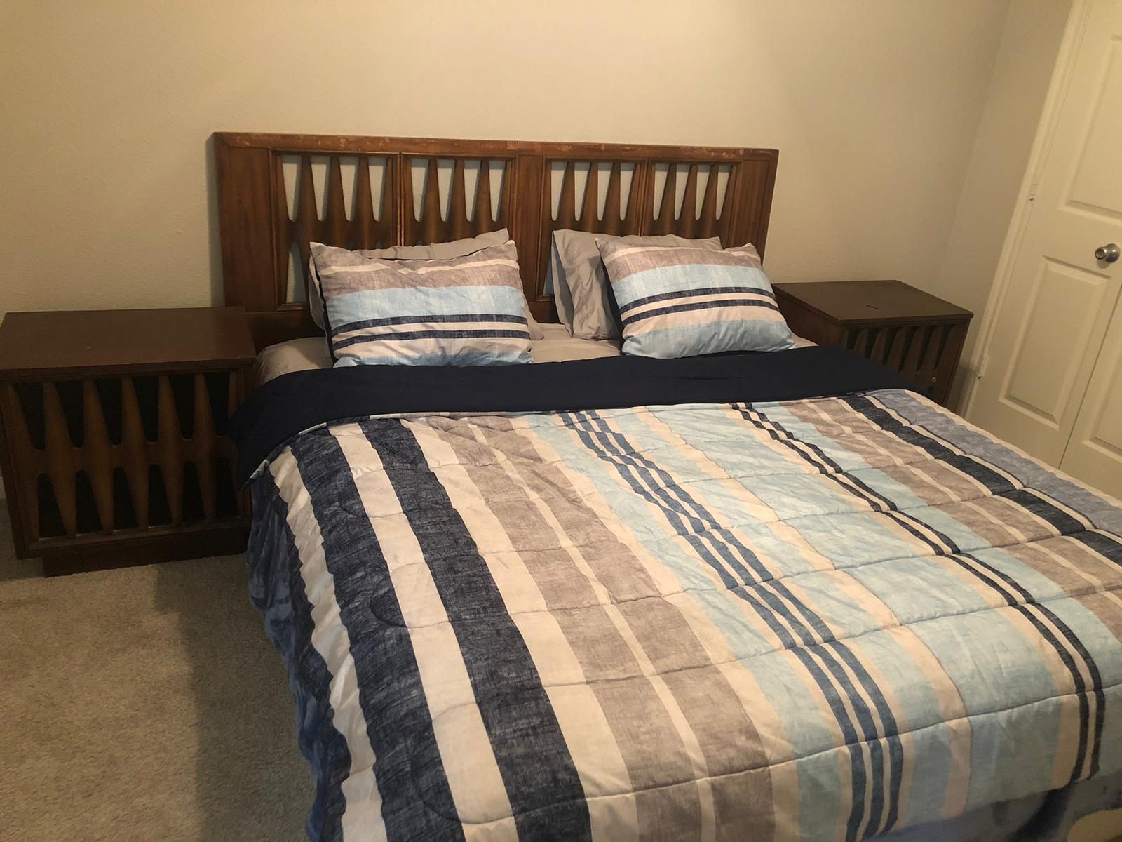 King Size Bedroom Set With Mattress And Spring Box