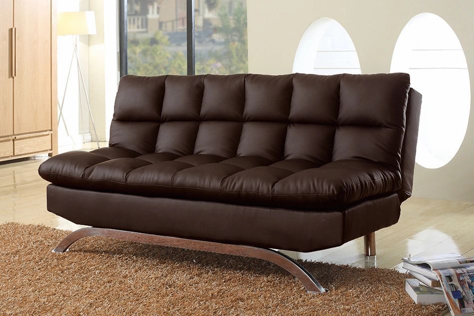 Monaco PU Futon Sofa Bed, turns into a bed in seconds, available in 2 colors $329.00. In stock! Free delivery 🚚