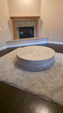 Round Travertine Stone Coffee Table