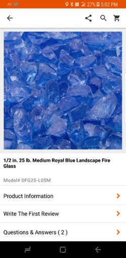 Medium Royal blue landscape fire pit Aquarium glas