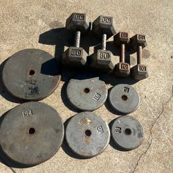 Weight Plates And Dumbbells 