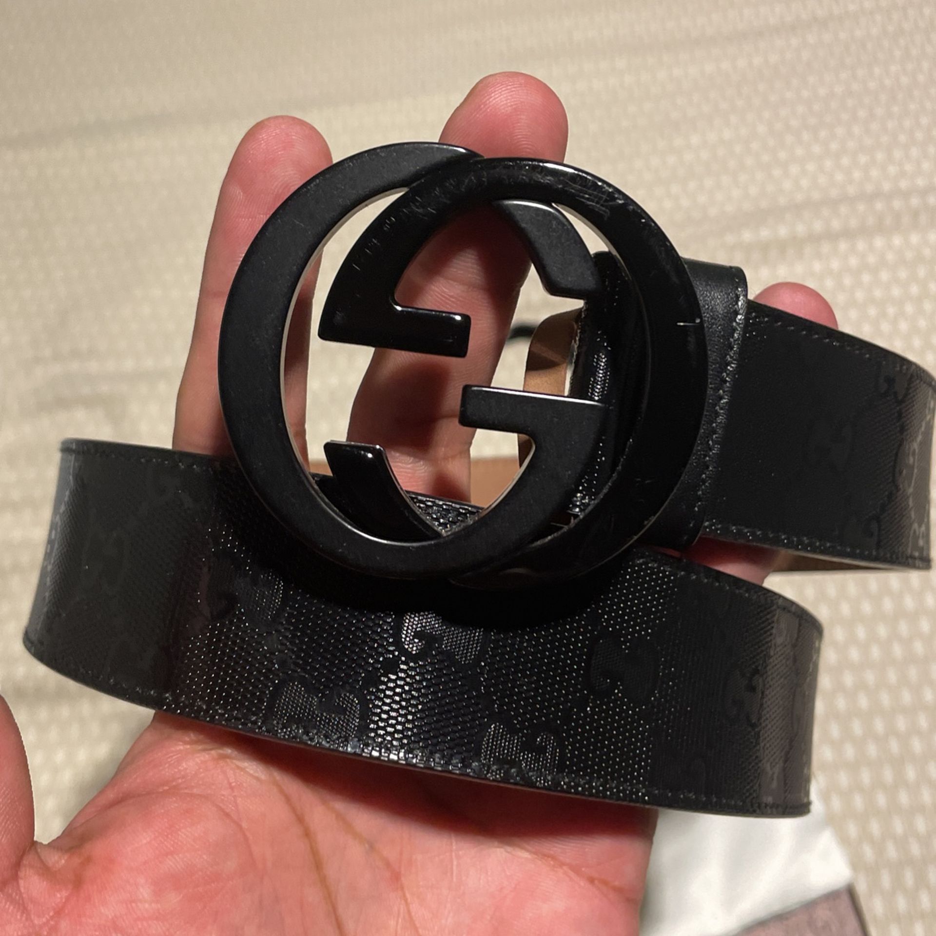 Gucci Belt Black 85 -34 (100 % Real W/ Invoice)