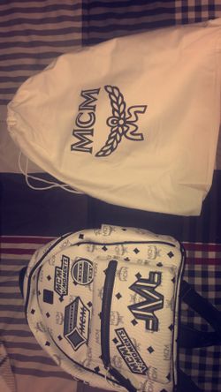 Small mcm bookbag with dust bag