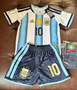 Argentina Kids Kit Messi Jersey