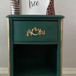 Vintage Single Drawer Night, Side, End Table