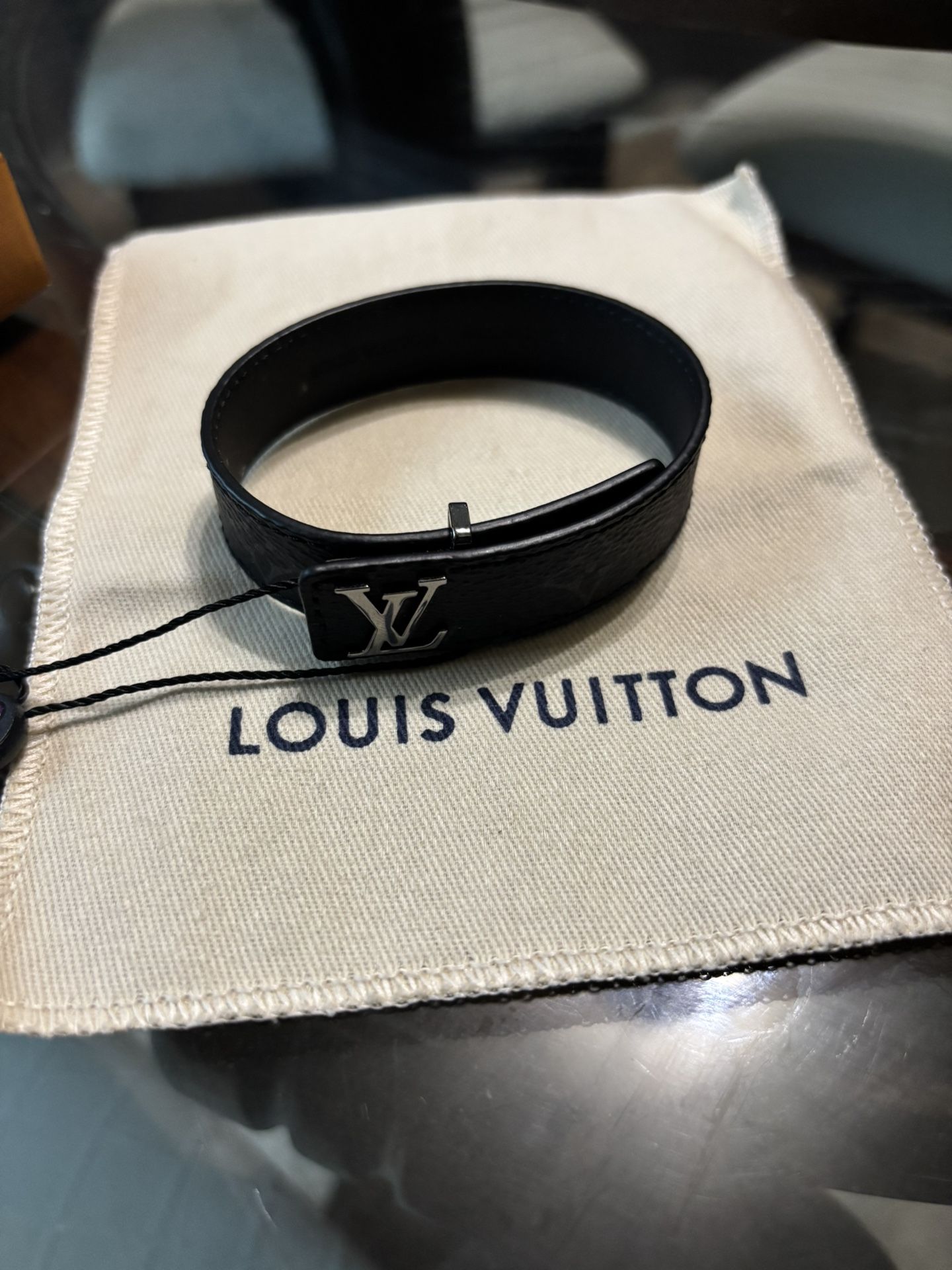 Louis Vuitton Black Strap Braclet