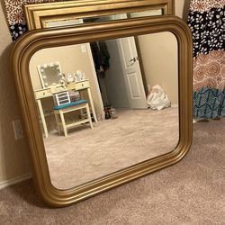 Gold Wooden Mirrors