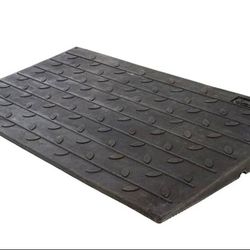 3" High Rubber 3-Channel Threshold Ramp 600 lb. Weight Capacity