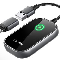 Wireless CarPlay Adapter, Converts Wired to Wireless CarPlay Dongle for Apple iPhone, Zero Latency fits for Cars from 2015 & iOS 10+