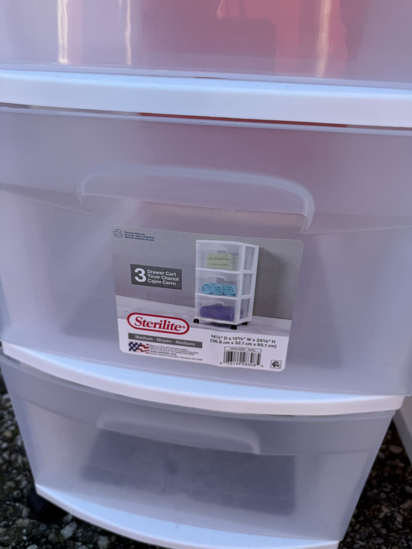 Plastic 3 Drawer Storage Container